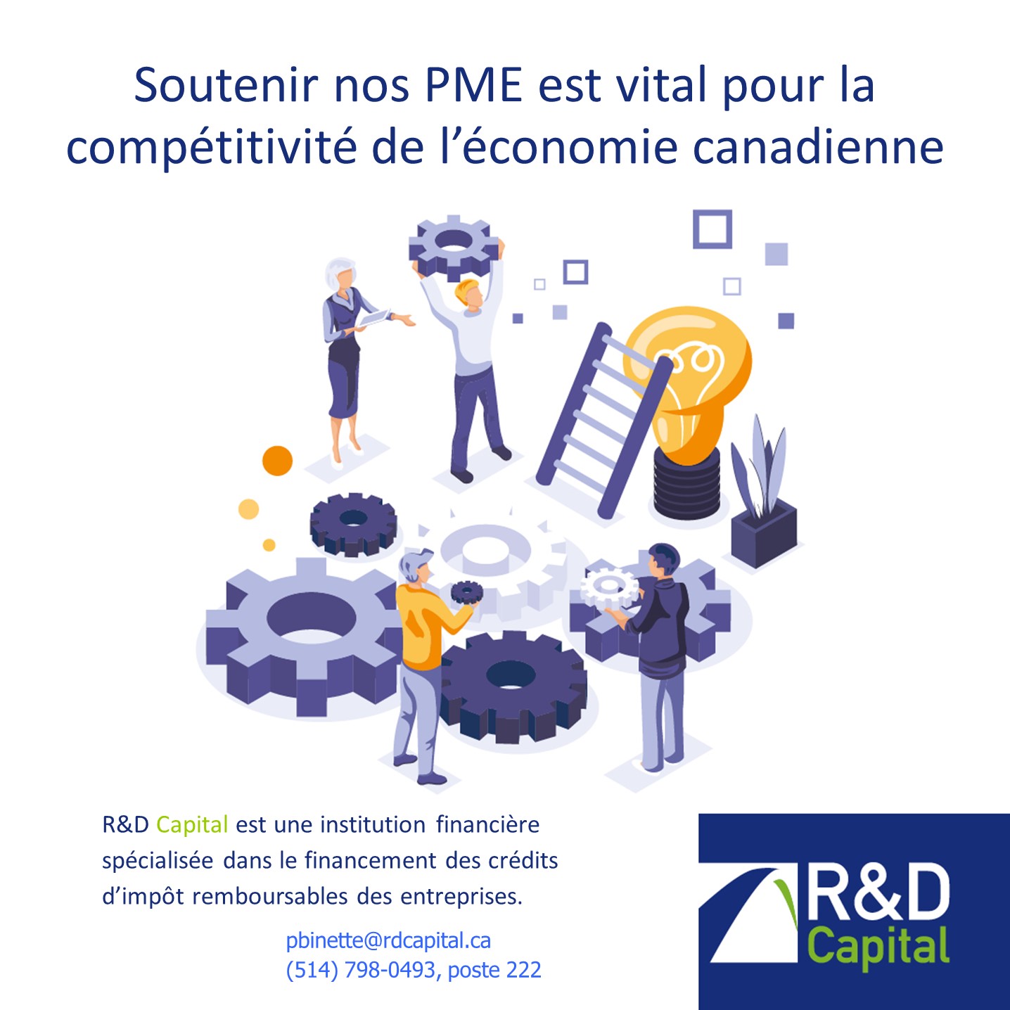 Soutenir nos entrepreneurs est vital pour la compétitivité de l'économie canadienne